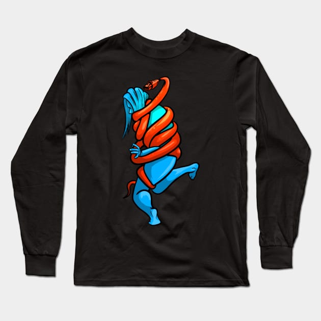 Social Snake Long Sleeve T-Shirt by corykerr